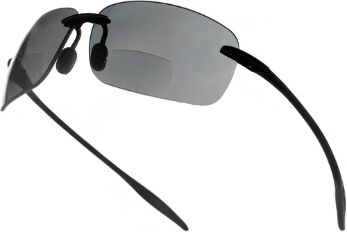SAMBA SHADES Maui Sports Navigator - Lentes de sol bifocales para hombres y mujeres, ultra flexibles TR90, color negro +2.25