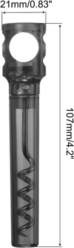 Miniatura 2 de uxcell Sacacorchos de viaje de 4.2 pulgadas, sacacorchos de bolsillo, abridor de vino portátil, mini abridor de corcho de vino de plástico