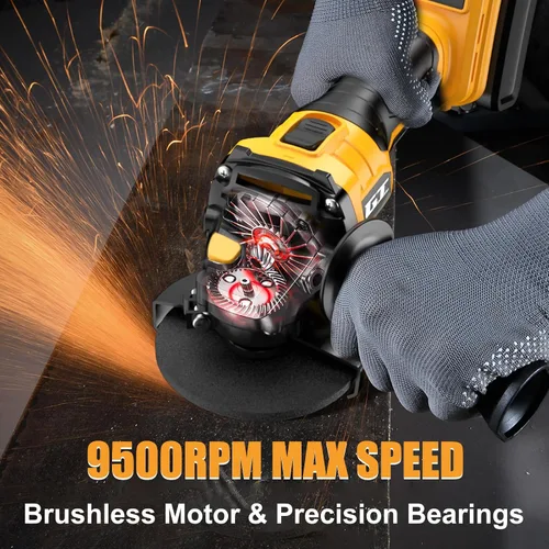 Miniatura 3 de Amoladora angular inalámbrica compatible con batería Dewalt 20V MAX, herramienta de corte de potencia de 4-1/2 pulgadas 9500RPM, motor sin