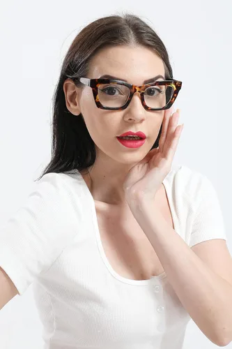Miniatura 7 de REAVEE Oprah Style - Lentes de lectura para mujer, bloqueo de luz azul, elegantes y de gran tamaño, bisagra de resorte Negro/Leopardo/Transparente