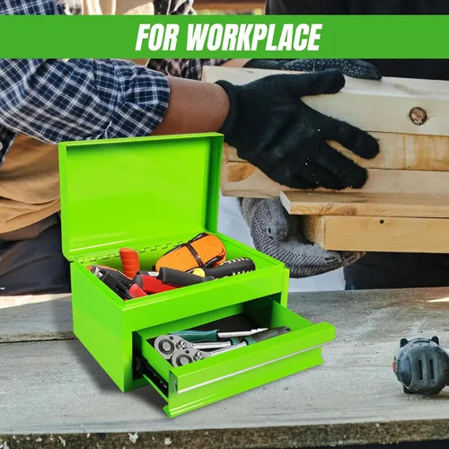 Miniatura 5 de Torin APBT701GB - Mini caja de herramientas portátil de acero de 10 pulgadas con cajón, pequeña caja de herramientas de metal para garaje, hogar