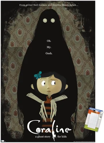 Miniatura 10 de Trends International Coraline Ghost Story - Póster de una hoja para pared, 22.4 pulgadas de largo x 14.7 pulgadas, versión enmarcada en negro
