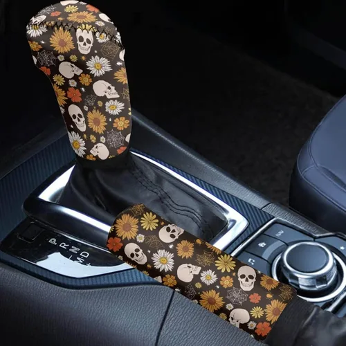 Miniatura 22 de Juego de 2 piezas set de accesorios interiores para coche, para las mujeres, hombres; cubierta de palanca de cambios/freno de mano, personalizada
