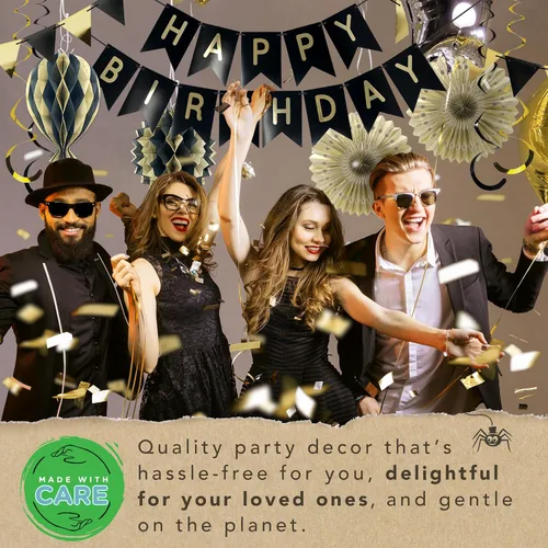 Miniatura 6 de Decoraciones reutilizables de Año Nuevo 2026 – Cartel de Feliz Año Nuevo para múltiples ocasiones también deletrea feliz cumpleaños, montaje rápido