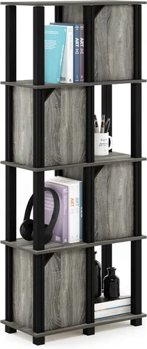 Miniatura 13 de FURINNO Brahms - Estantería de almacenamiento, 3 niveles, roble negro/negro