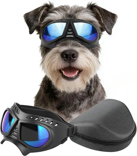 Gafas de sol para perros de razas pequeñas a medianas, lentes de sol para perros pequeños, protección UV, resistente al viento, a prueba de nieve,
