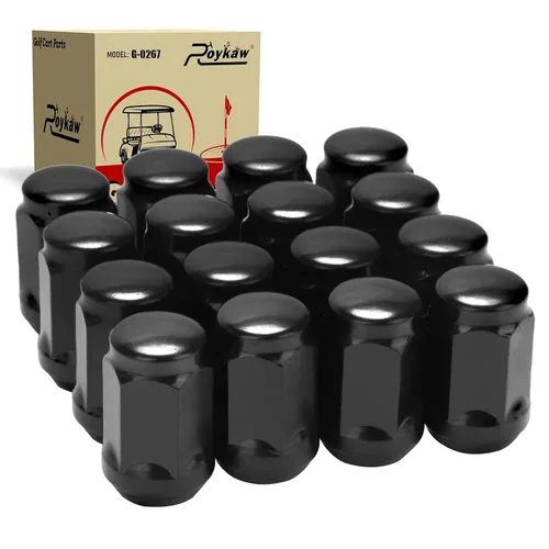 Roykaw Tuercas de rueda de carrito de golf para EZGO y Club Car, tamaño 1/2''-20, 16 piezas