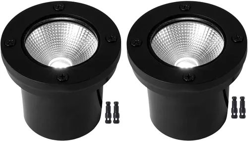 Luz LED de pozo de 12 W, luces de paisaje de bajo voltaje, luces de suelo para exteriores de 12 V-24 V, iluminación de paisaje impermeable IP67 con