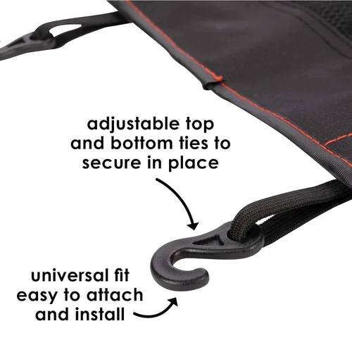 Miniatura 5 de Diono Stow 'n Go – Organizador para el asiento trasero del coche para niños, protector de respaldo con alfombrilla antipatadas, con 7 bolsillos