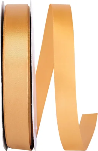 Miniatura 52 de Reliant Ribbon 4950-974-03C Cinta de satén de doble cara, 5/8 pulgadas x 100 yardas, oro antiguo