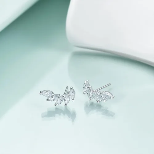 Miniatura 6 de Rnivida Aretes tipo dormilona de plata de ley 925, hipoalergénicos, pequeños aretes de circonita cúbica para mujer