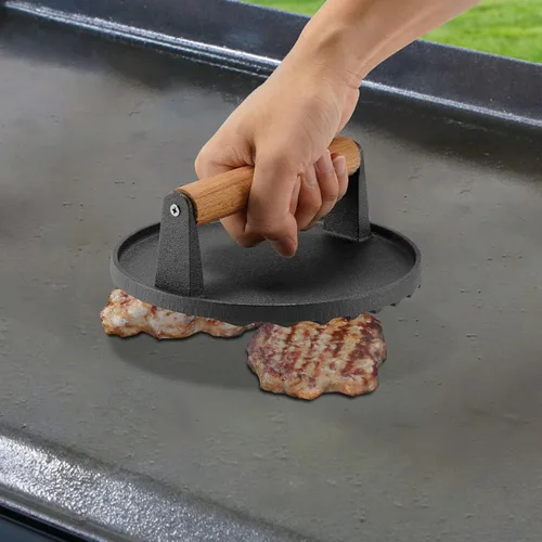 Miniatura 4 de Accesorios de BBQ - Cubierta de Cocción Redonda de Acero Inoxidable de 12 Pulgadas - Cúpula Derretidora de Queso Kit de Prensa de Parrilla Redonda