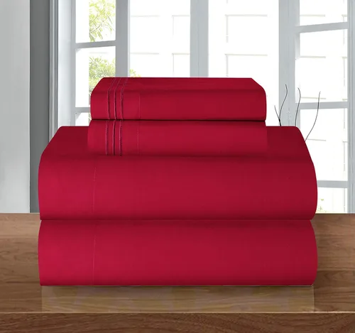 Miniatura 57 de Elegant Comfort - Juego de sábanas de 4 piezas de microfibra, 1500 hilos, sin arrugas, sábana bajera elástica, esquinas tipo bolsillos profundos