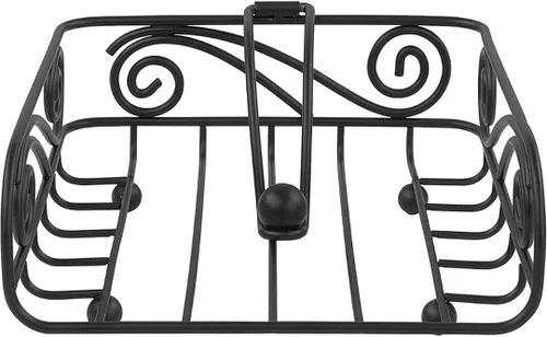 Miniatura 8 de Spectrum Ashley - Servilletero plano negro para encimera de cocina, mesa de comedor, picnic al aire libre, servilletas de cóctel, dispensador
