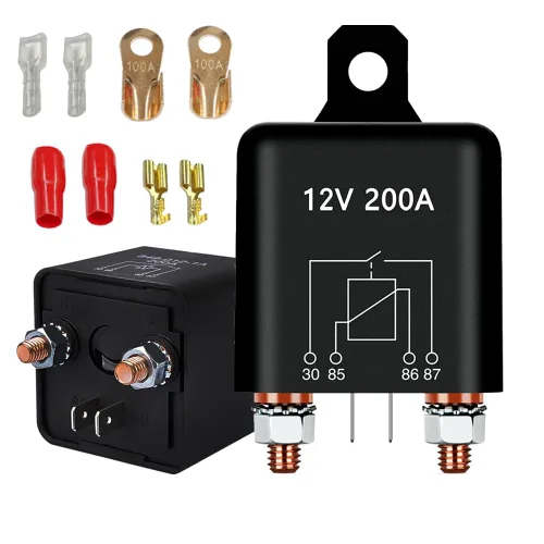 Miniatura 7 de Interruptor de relé de arranque de 12 V, 120 A, 4 pines, interruptor de relé de carga dividida, 4 terminales, relé de control de encendido y apagado