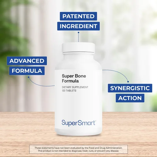 Miniatura 3 de Supersmart - Fórmula Super Bone - con calcio, magnesio, vitamina D3 y estroncio Sin OMG y sin gluten - 120 tabletas