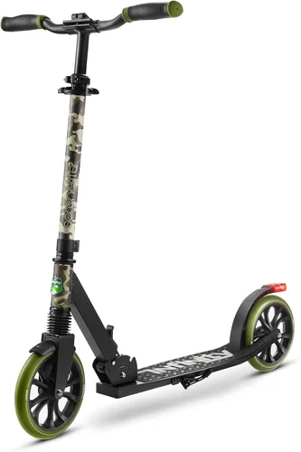 SereneLife Patinete ligero y plegable cómodo manubrio de barra en T, scooter ajustable para adolescentes y adultos, cubierta de aleación con ruedas