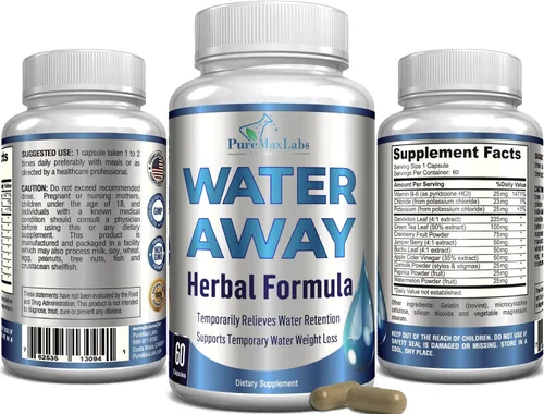 Miniatura 4 de Water Away - Diurético de hierbas suaves – Pastillas de agua diuréticas naturales – Alivia la hinchazón, reduce el exceso de peso del agua con hoja