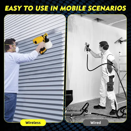 Miniatura 5 de Pulverizador de pintura inalámbrico para batería Dewalt de 20 V máximo, pulverizadores de pintura para interior del hogar, HVLP, eléctrico, sin
