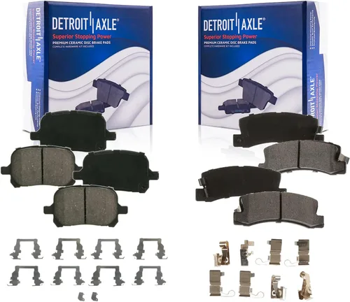 Miniatura 55 de Detroit Axle - Pastillas de Freno Delantero Izquierdo Reemplazo de Pinza de Disco para Dodge Ram 1500 Dakota Mitsubishi Raider - Juego de 3 piezas