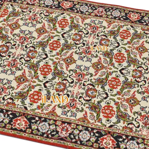 Miniatura 4 de iLAND Accesorios para casa de muñecas en miniatura de alfombra tejida de casa de muñecas de 9.4 x 5.7 pulgadas, 9.2 x 1.8 pulgadas, para muebles