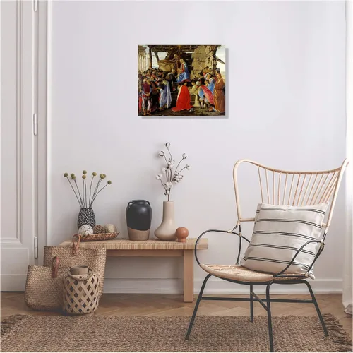 Miniatura 4 de A&T ARTWORK Adoración de los Reyes Magos por Sandro Botticelli The World Classic Art Reproductions, impresiones en lienzo giclée arte de pared