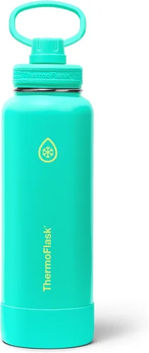 Miniatura 16 de ThermoFlask Botella de agua aislada con tapa de boquilla, a prueba de fugas, botella de agua de acero inoxidable para bebidas frías y calientes