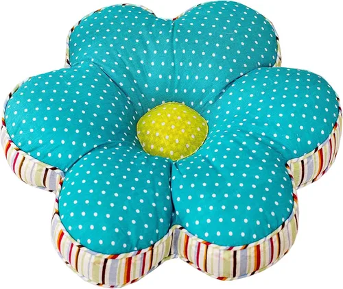 ABREEZE Almohadas de flores para niñas, almohada decorativa para interiores y exteriores, con forma de flor, cojín de asiento, cojín de suelo, 16 x