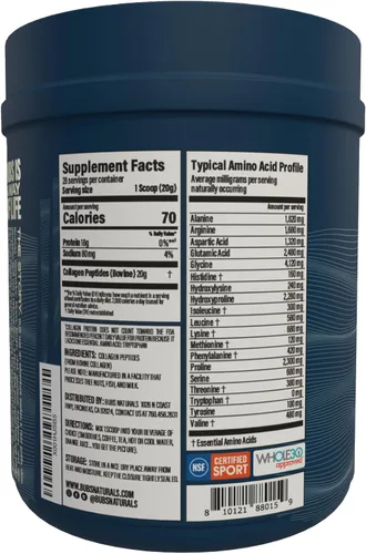Miniatura 5 de BUBS Naturals Péptidos de colágeno en polvo, colágeno para mujeres y hombres, péptidos hidrolizados, sin sabor, obtenido de ganado alimentado