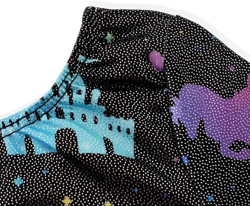 Miniatura 51 de HOZIY - Leotardos de manga larga para niñas, de gimnasia, para niños pequeños, trajes florales de unicornio, galaxia, arco iris, patrón de rayas