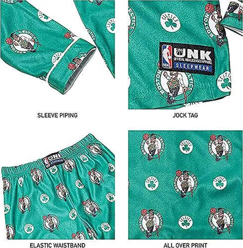 Miniatura 5 de Ultra Game Youth NBA Official 2-Piece Super Soft Button Down Pajamas Set