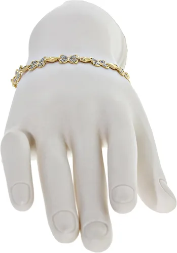 Miniatura 2 de Charm America - Pulsera mariposa de oro - Oro macizo de 10 quilates, Oro amarillo, Circonita cúbica