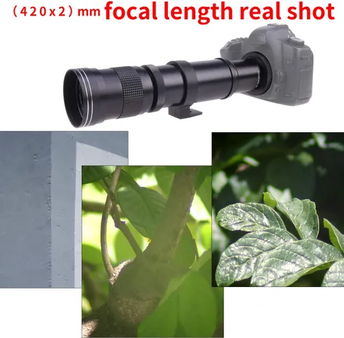 Miniatura 4 de Lente teleobjetivo zoom de 16.535-31.496 in F/8.3-16 con lente teleconvertidor de 2 X y anillo adaptador de montaje T2/T a PK para cámaras K-5 K-7
