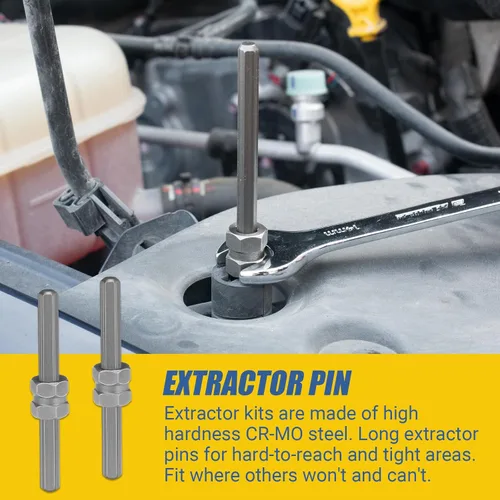 Miniatura 4 de Extractor de pernos rotos, juego de extractores de brocas de 25 piezas, guías de brocas fáciles de quitar, kit de extractor de taladro para quitar