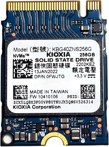 Toshiba (Kioxia) 256 GB PCIe NVMe 2230 SSD (KBG40ZNS256G) (OEM), 1.181 in