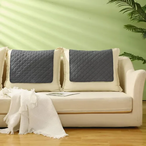 Miniatura 9 de Panelee Funda para reposacabezas para silla reclinable, 2 piezas, protector de reposacabezas reclinable, funda de sofá reclinable, protector