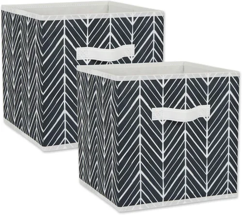 Miniatura 11 de DII Non Woven Storage Collection - Contenedor de espiga de poliéster, juego pequeño de 2, menta, 2