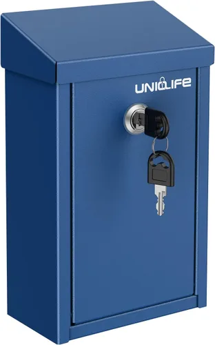 Miniatura 11 de Uniclife Caja para llaves para exterior, caja de donación de metal con cerradura de combinación, caja de sugerencias segura, buzón montado