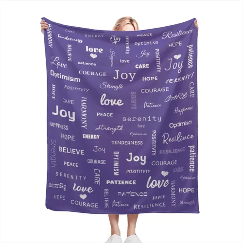Miniatura 41 de Manta curativa, manta de regalo para mujeres y hombres, cálido regalo inspirador, manta de forro polar suave con energía positiva, comodidad, amor