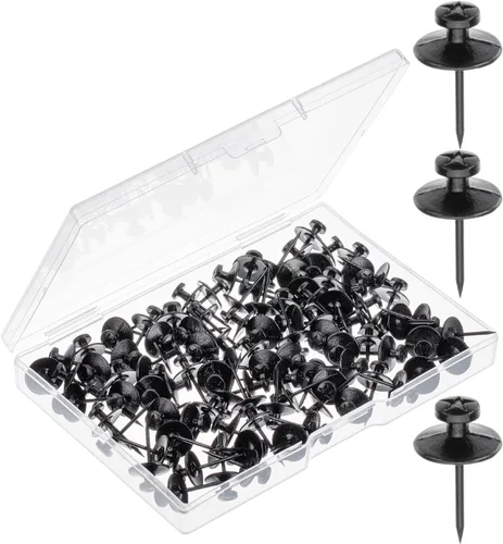 Miniatura 10 de Mr. Pen - Clavos de doble cabeza para colgar cuadros, paquete de 25, negro, clavos para cuadros, tachuelas para colgar en la pared, pines