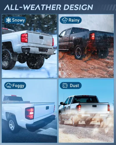 Miniatura 8 de Ensamble de luz trasera Nilight Compatible con Chevy Silverado 1500 2014 2015 2016 2017 2018 2019, 2500 HD 3500 HD, GMC Sierra 3500HD 2015-2019