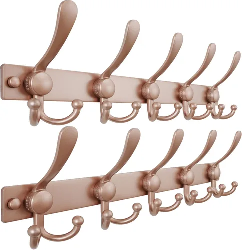 Miniatura 57 de Dseap - Perchero para montaje en pared, base resistente calibre 12 vs Flimsy de 0.039 pulgadas, ganchos sólidos antidesgarros, montaje en perno