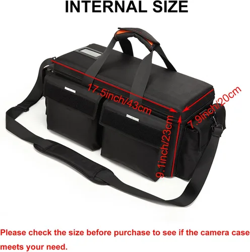 Miniatura 3 de Bolsa grande para cámara, bolsa de cubo Cine para equipo de cámara, fotógrafo, videógrafo, videógrafos, Negro, Moda