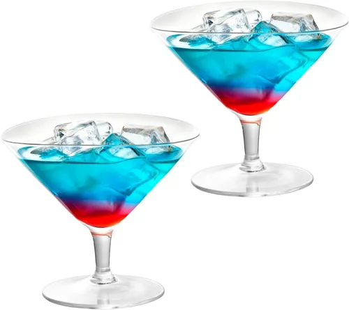 Miniatura 10 de KAMMAK Juego de 2 Copas de Martini, 9.13 oz Copas de Cóctel de Cristal Transparente con Tallo, Cristalería de Cóctel Reutilizable para Boda, Fiesta