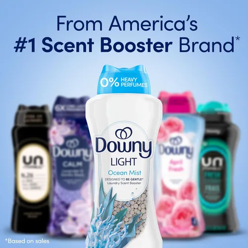 Miniatura 9 de Downy Light - Perlas potenciadoras del aroma para ropa ligera, aroma a Bruma del Océano, 24 onzas, Perlas para lavadora diseñadas para ser suaves