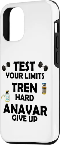 Miniatura 2 de iPhone 15 Funny Test Limits Tren Hard Never Give Up Gym Bodybuilding Case