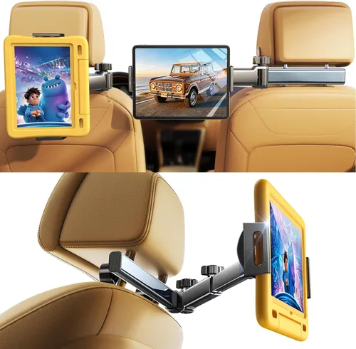 Miniatura 8 de LISEN Soporte para iPad de automóvil, reposacabezas y tableta, accesorios esenciales de viaje por carretera para mujeres, hombres, niños, regalos