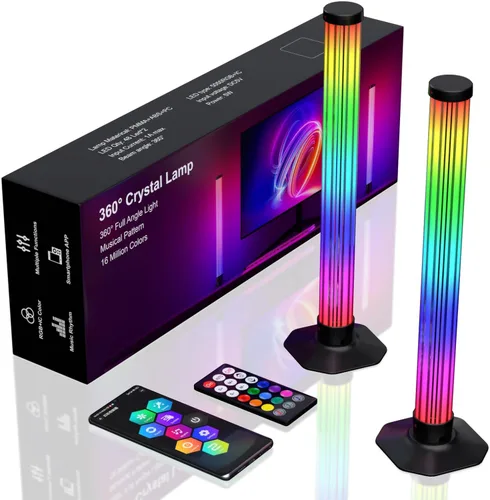Miniatura 6 de MIHEAL Lámpara LED RGB con barra de luz, kit de inicio de torre de iluminación inteligente con control remoto para PC, TV, sala de juegos y carcasa