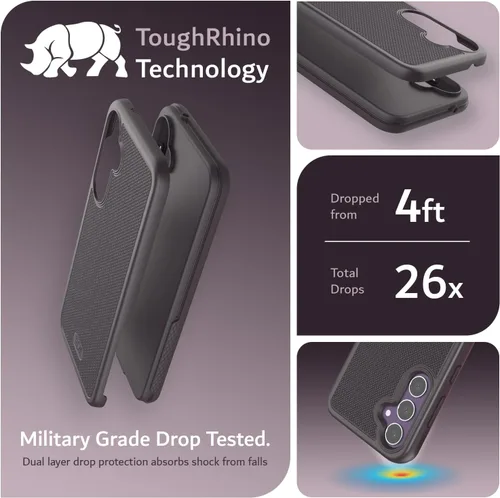 Miniatura 3 de TUDIA MergeGrip - Funda protectora para Samsung Galaxy S23 FE 2023, de doble capa, a prueba de golpes, grado militar, antideslizante, resistente