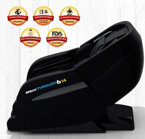Miniatura 3 de Silla de masaje 3D reclinable 6 v4 Gravedad cero con calefacción Masajeador de cuerpo completo Shiatsu de tejido profundo Estiramiento de yoga
